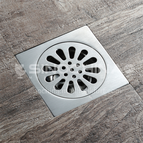 304 silver stainless steel floor drain 10*10